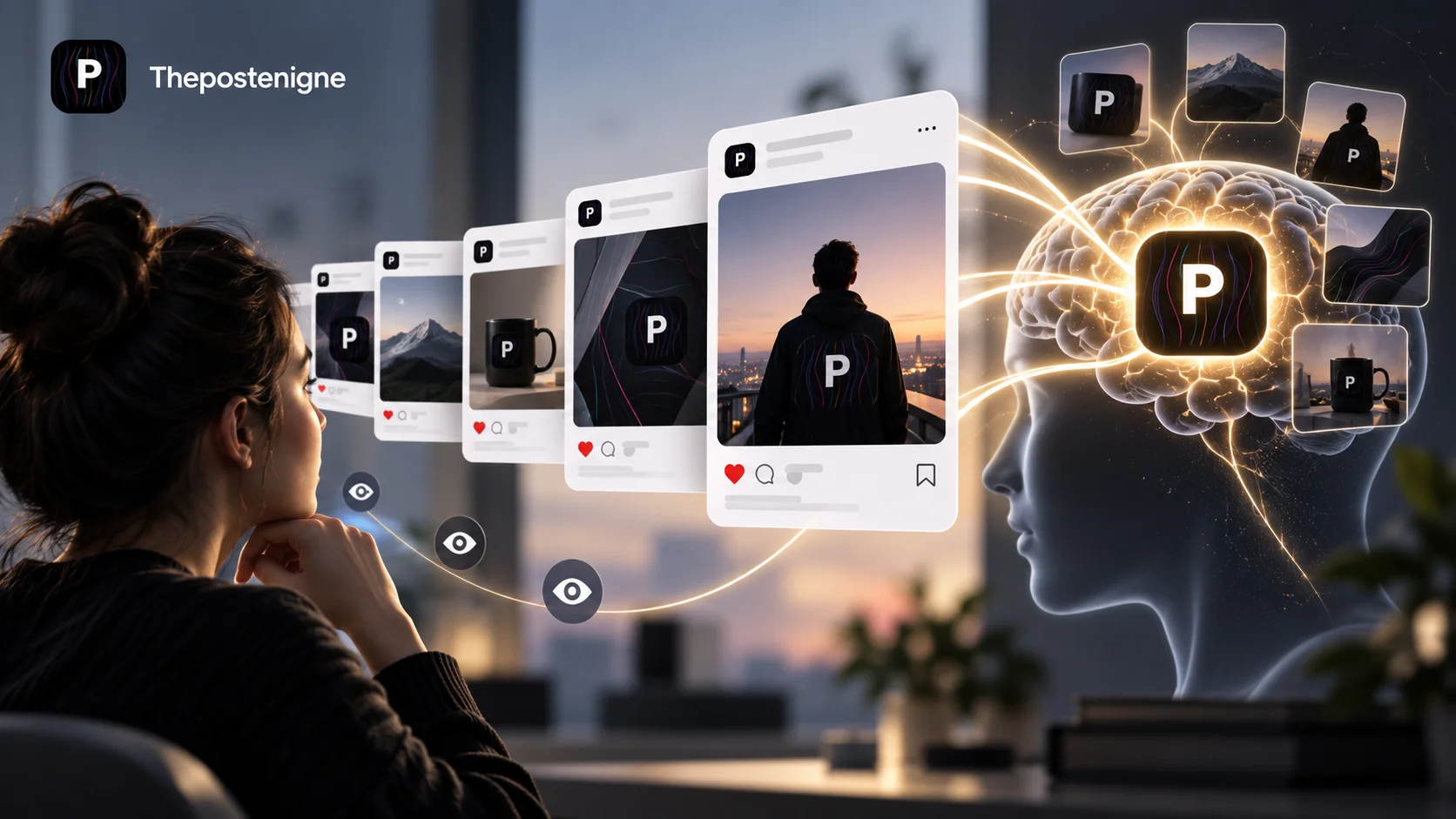 Social media content turning viewer attention into brand memory through repeated visual cues, recognizable brand assets, consistent imagery, and strong brand recall.