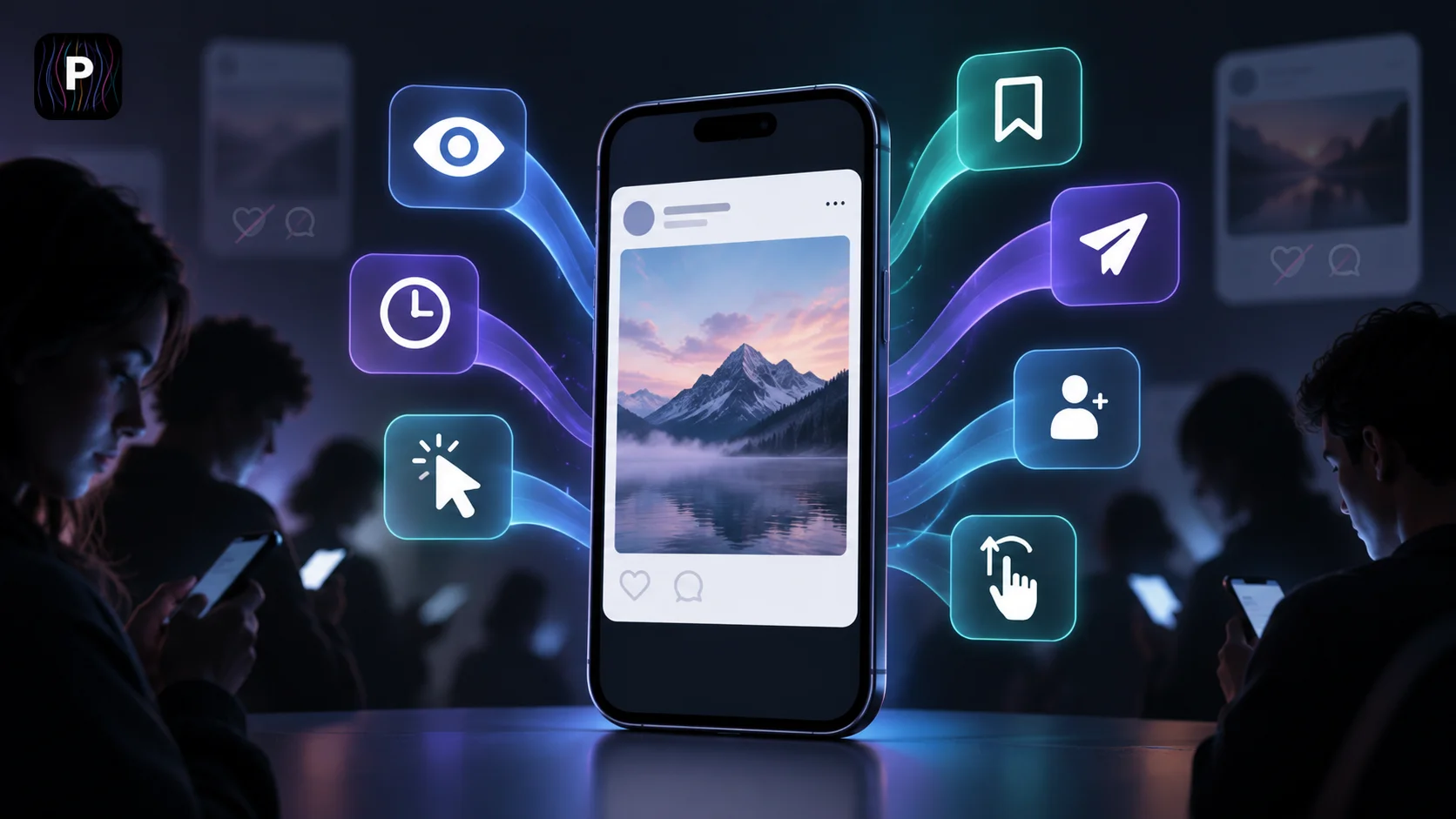 Hidden social media engagement shown through saves, private shares, clicks, profile visits, watch time, and other interactions beyond likes and comments.