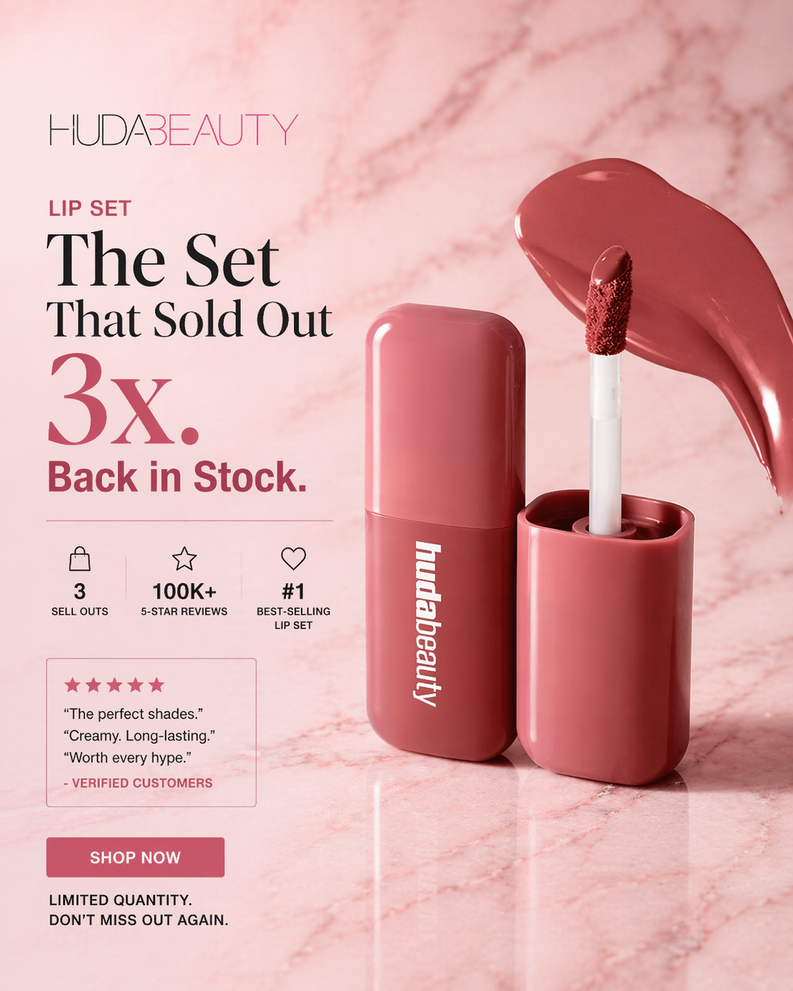 Beauty product creative generated with The Post Engine